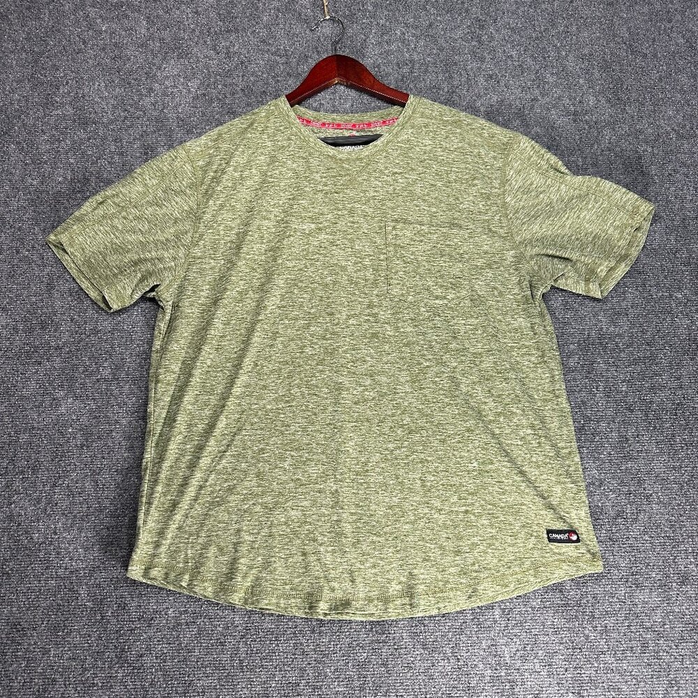 Canada Weather Gear Tee Shirt Mens XL Heritage Sportswear Green Short Sleeve